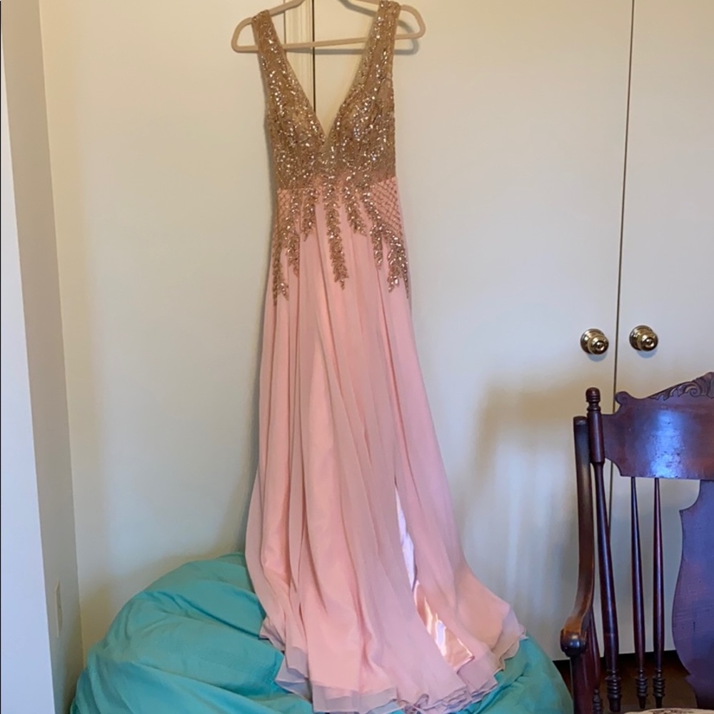Gorgeous pink bedazzled gown